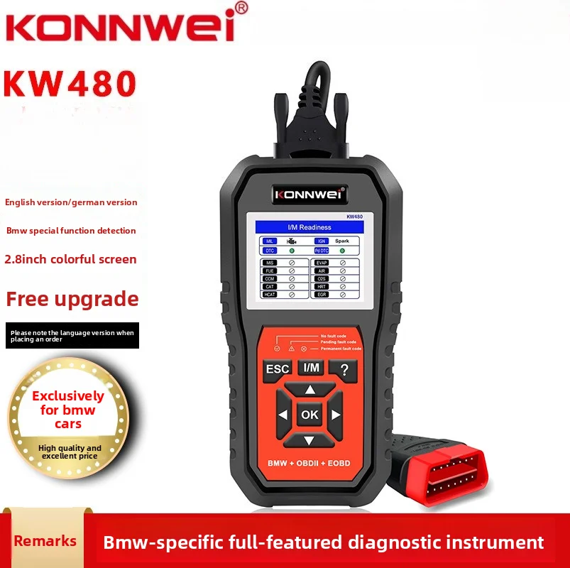 KONNWEI KW480 Auto Diagnostic Scanner 11 Special Functions ABS OBD2 Fault Code Reader