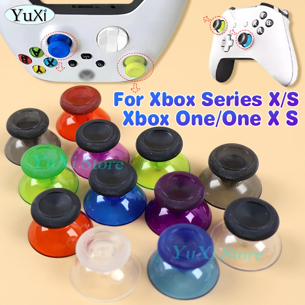 For Xbox Series X S 3D Analog Joystick ThumbSticks Grip Cap for Xbox One Slim S X Gamepad Transparent DIY Rocker Buttons Cover