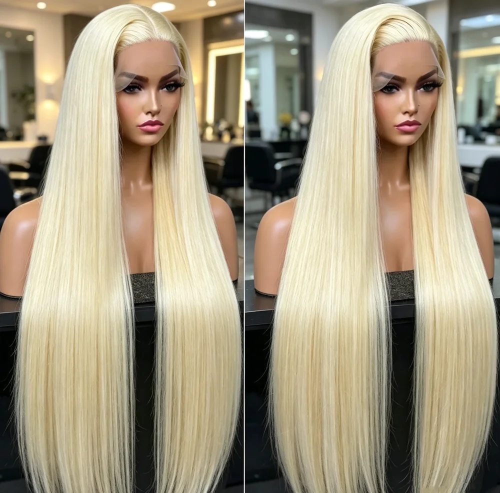 

Indian Hair 613 Honey Blonde Straight Wigs Hair 613 Colored Bone Straight Wig 13x4 13x6 HD Frontal Lace Wig Remy Hair 220% 250% Density For Black Women Pre Plucked