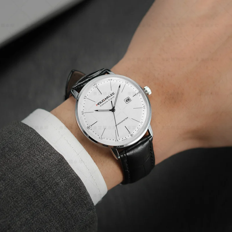 Quartz Watch Ultra Thin Series Miyota Movement from Japan 40mm Diameter and 10mm Thickness Mineral Mirror 30 Meter Waterproof