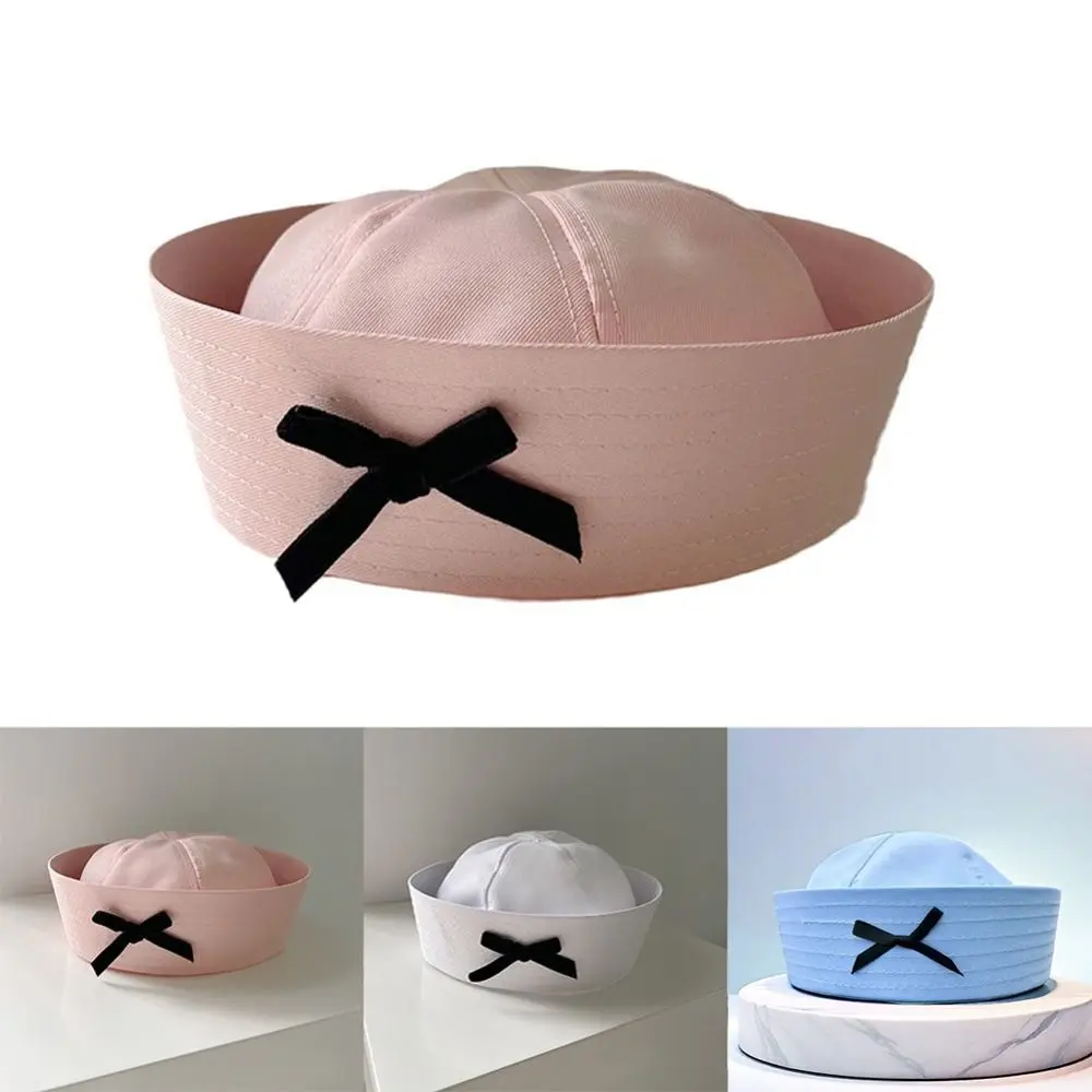 Fashion UV Protection Sailor Hat Bow Cute Navy Hat Casual Summer Sun Hat