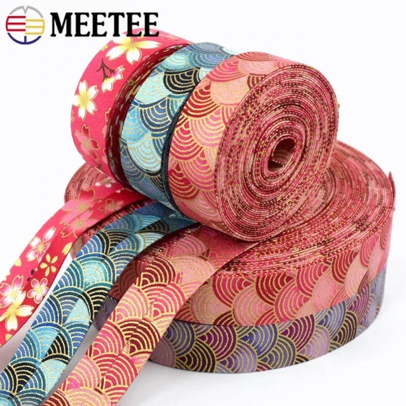 4/10Meters 10/25/40mm Ethnic Jacquard Webbing Bag Strap Decoration Lace Ribbons Binding Belt Clothing Tapes DIY Sewing Accessory