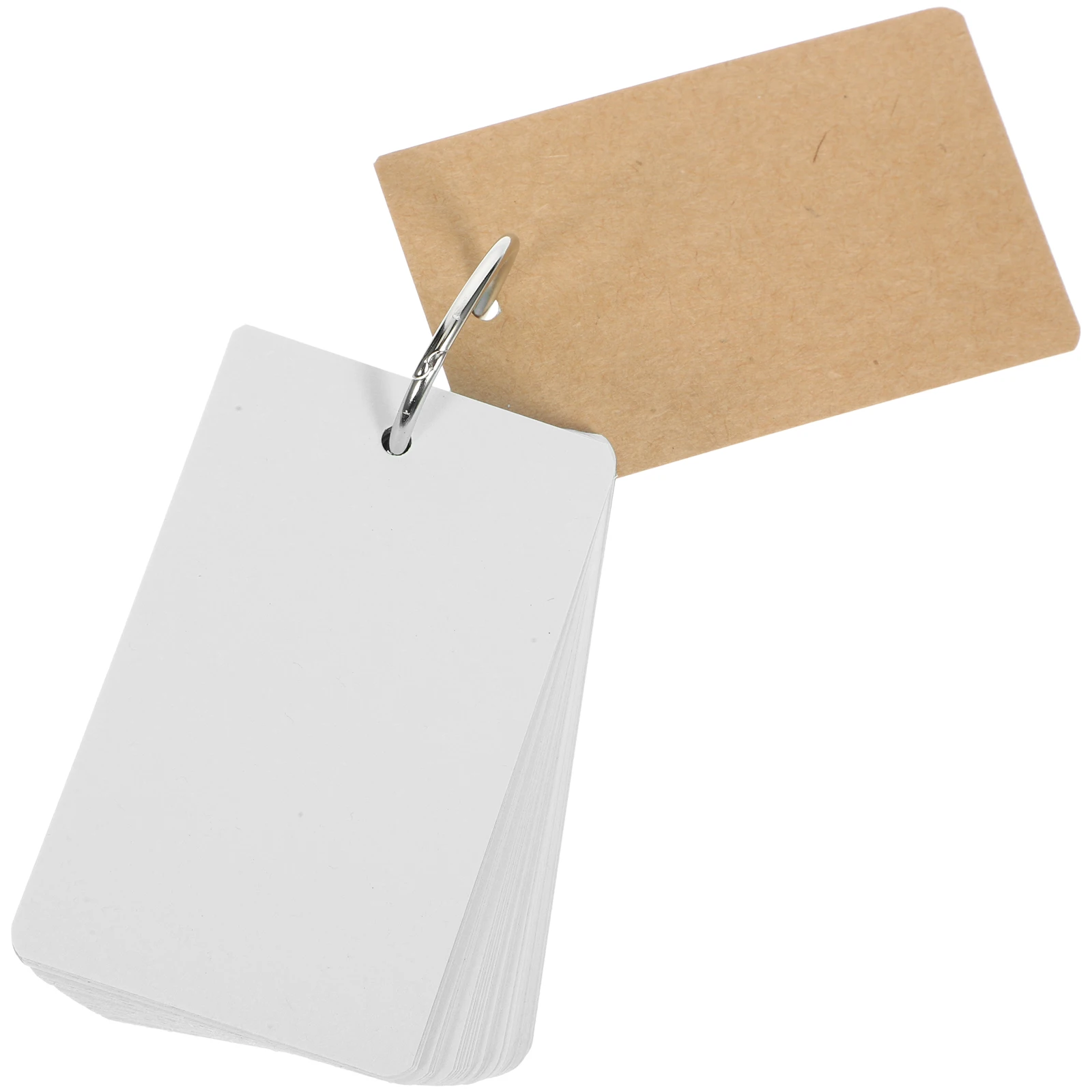 

400 Blank Literacy Cards Flashcards with Rings DIY Note Cards for Kids Students Vocabulary Memory Learning Projects Lightweight