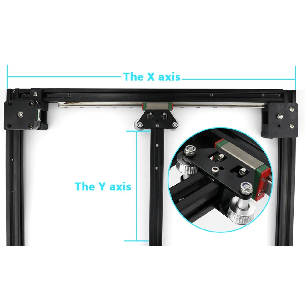 

Better Quality 2Pcs CNC Aluminum Y Gantry Guide 3D Printing Accessories for Ultra-High-Speed for VzBoT 3D Printer Lightweight