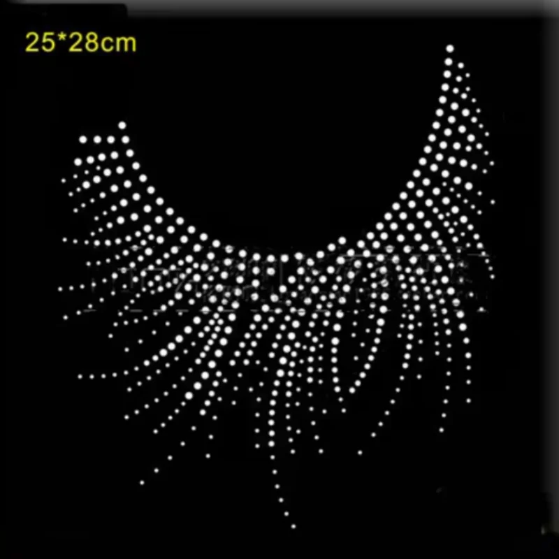 

Sweater neckline hot fix motif iron on crystal transfers design iron on rhinestone motifs appliqe patches
