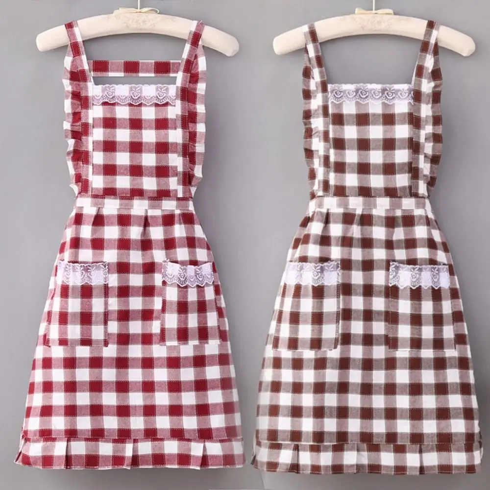 Breathable Cotton Cooking Aprons Anti Dirty Multipurpose Stain-Resistant Apron Wipeable Hands Working Clothes Household Kitchen