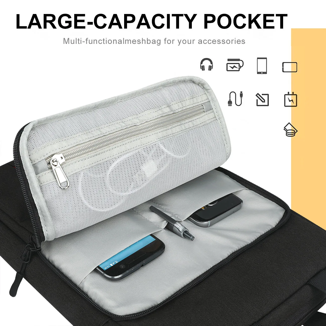 Laptop Sleeve 13.3 Inch, 13-14.1 Inch Messenger Bag, Laptop Case Briefcase for MacBook Pro 13 Case MacBook Pro 14