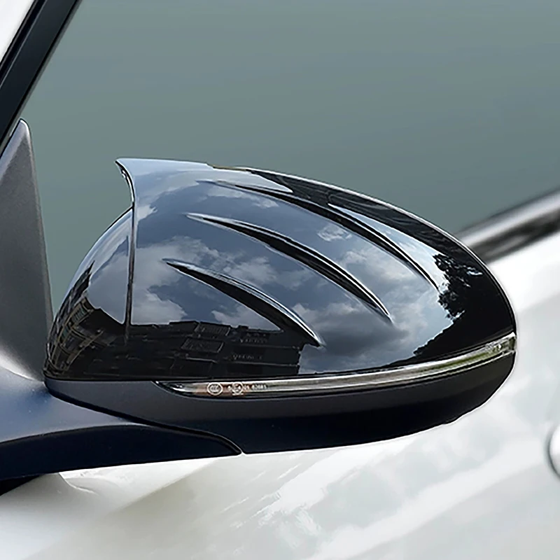Carbon Fiber Color Sticker Rearview Mirror Rear View Cover Caps Trim For Mercedes Benz C S Class W223 W206 2022+ Car Accessories
