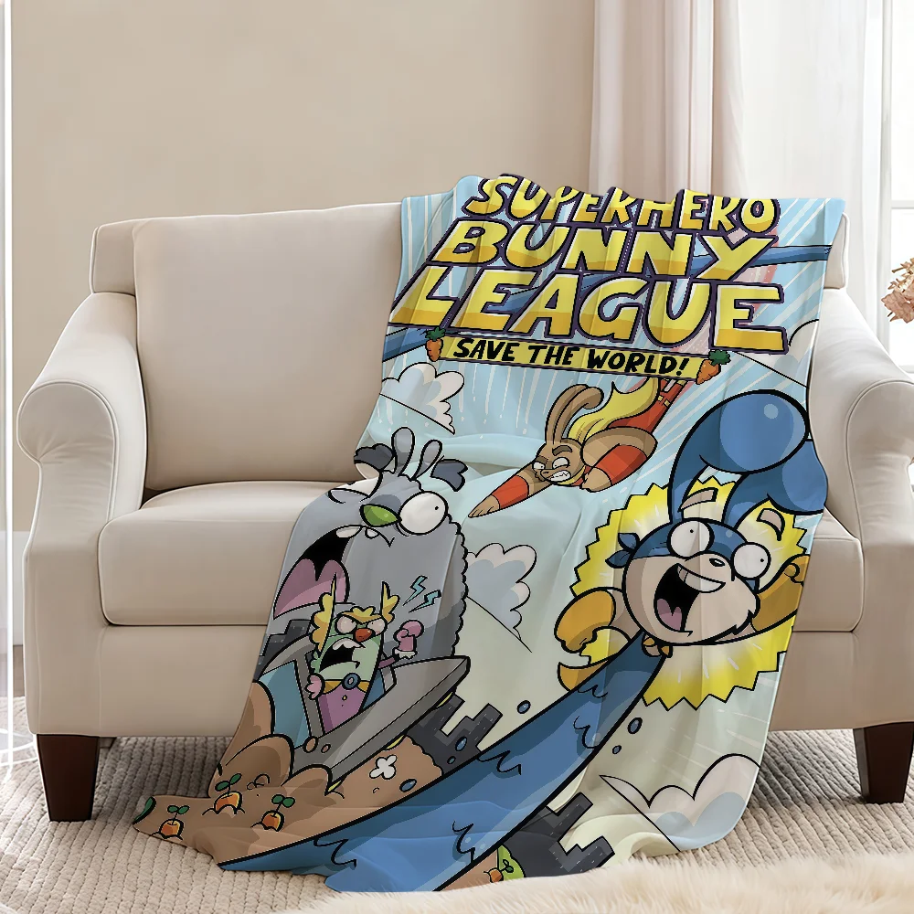 

Bunny Blanket Throw Super S-SuperS-ES Cosy Plush D-DuperS Living Room Sofa Couch Childish Birthday L-League Gifts
