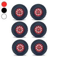 6pcs Metal Beadlock Wheel Hub Rim Rubbr Tire for WPL B16 B36 JJRC Q60 Q63 Q64 Fayee FY004 MN-77 6WD 6X6 RC Car Upgrade Parts