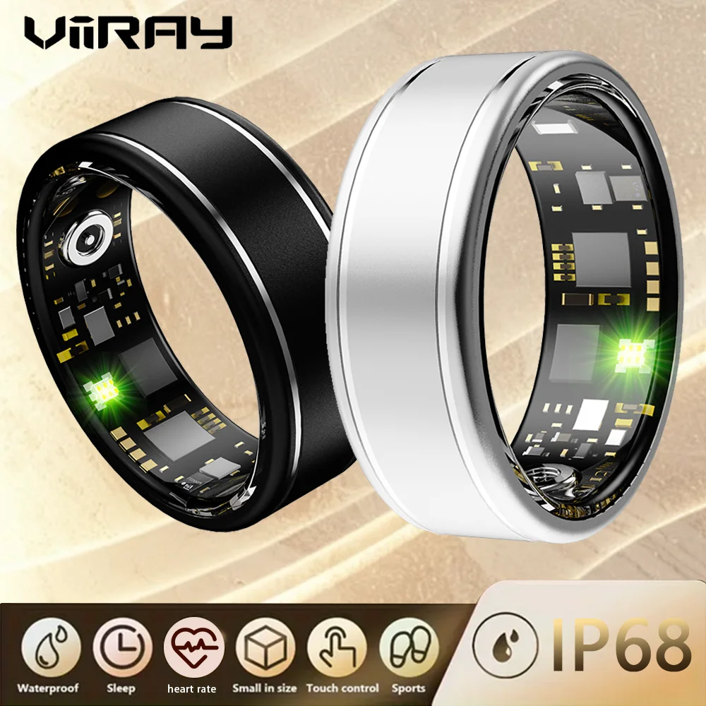

Smart Health Rings for Women Men, Fitness Tracker with Heart Rate, Blood Oxygen, Sleep Tracker, Step Tracker, IP68 Waterproof
