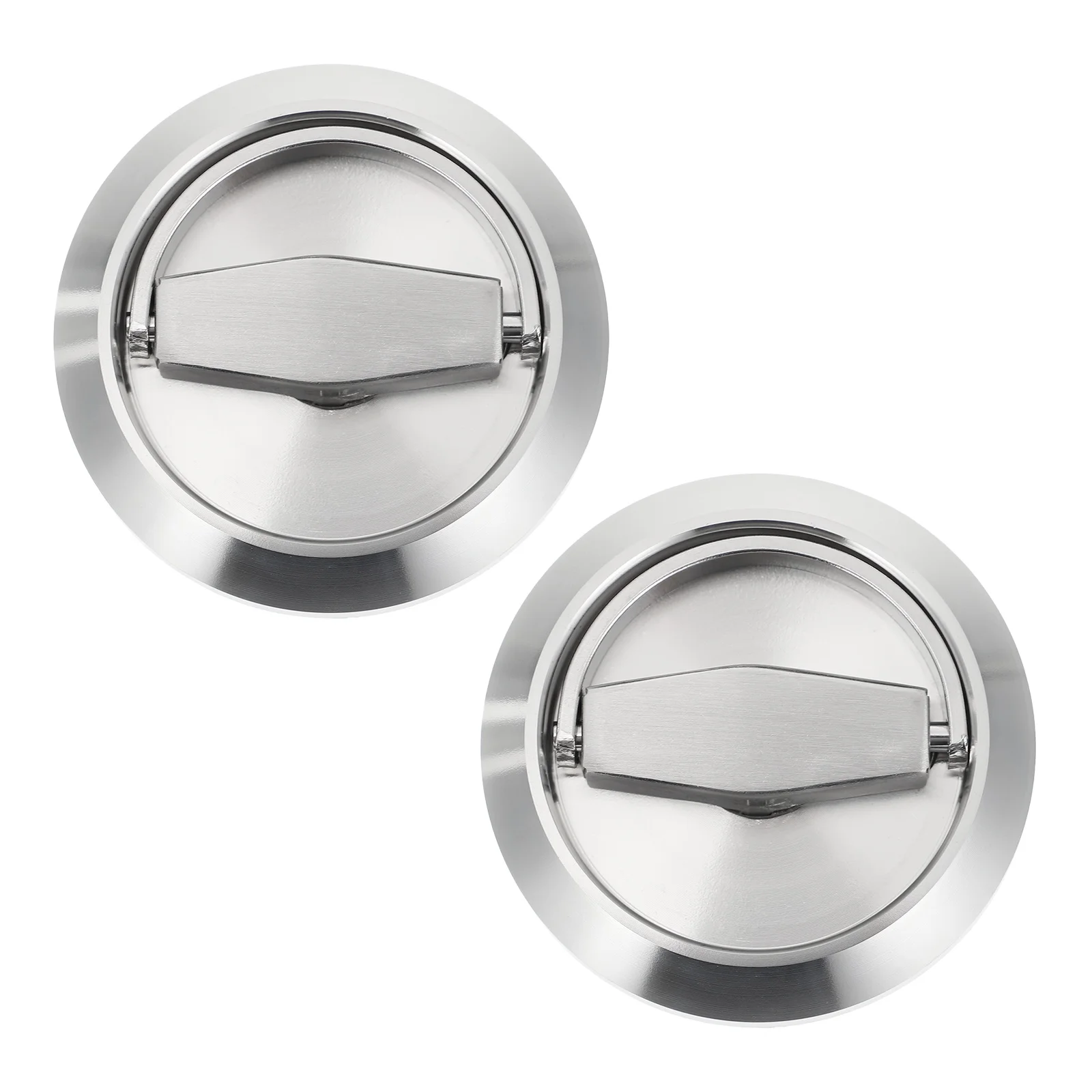 

2pcs Pull-ring Door Lock 304 Stainless Steel Recessed Invisible Hidden Pull Handles Embedded Sliding Pocket Furniture Barn Knobs