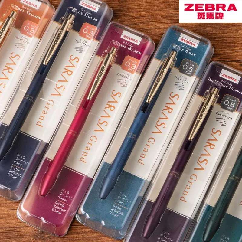 Гелевые ручки Zebra Sarasa JJ57 Retro Metal, эргономичные и утяжеленные, с низким центром тяжести, 0,5 мм, для подписей и планировщиков