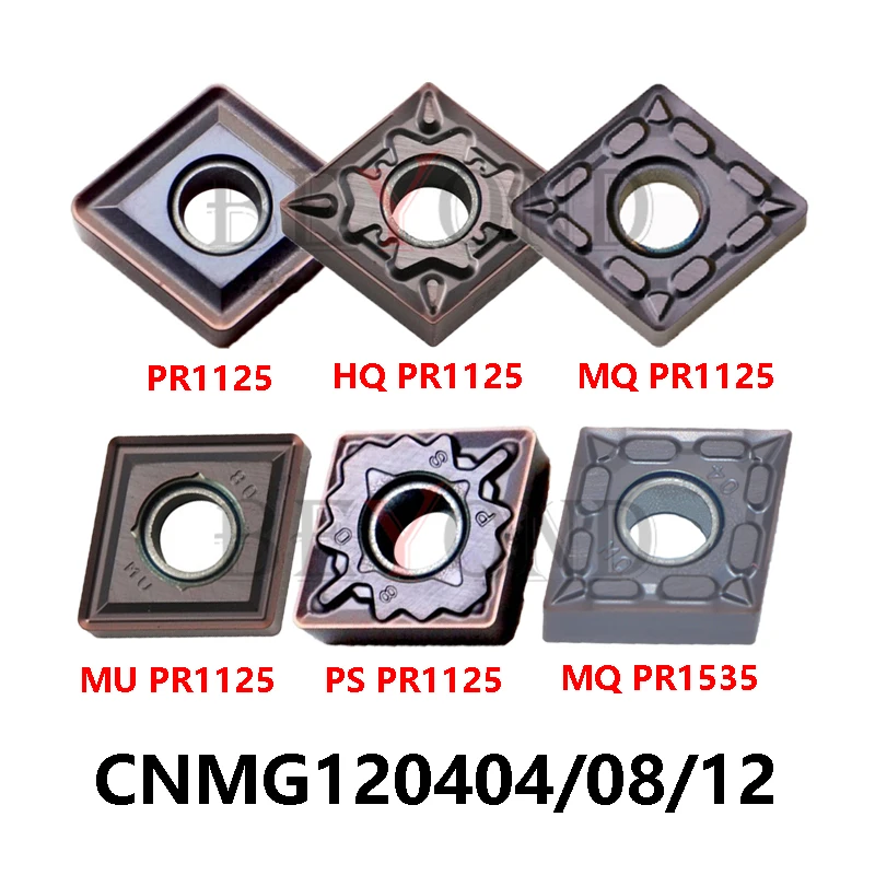 100% Original CNMG120408-MU CNMG120404-MQ-PS CNMG120412-HQ-MQ PR1125 PR1535 CNC Carbide Inserts CNMG 120408 120404 For Stainless