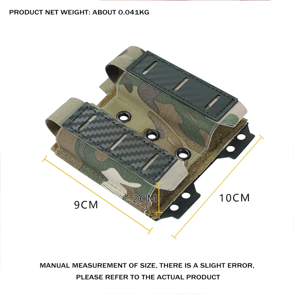 OPHIDIANTAC Mag Pouch 9 мм двойной Магнитный переносчик из углеродного волокна MOLLE