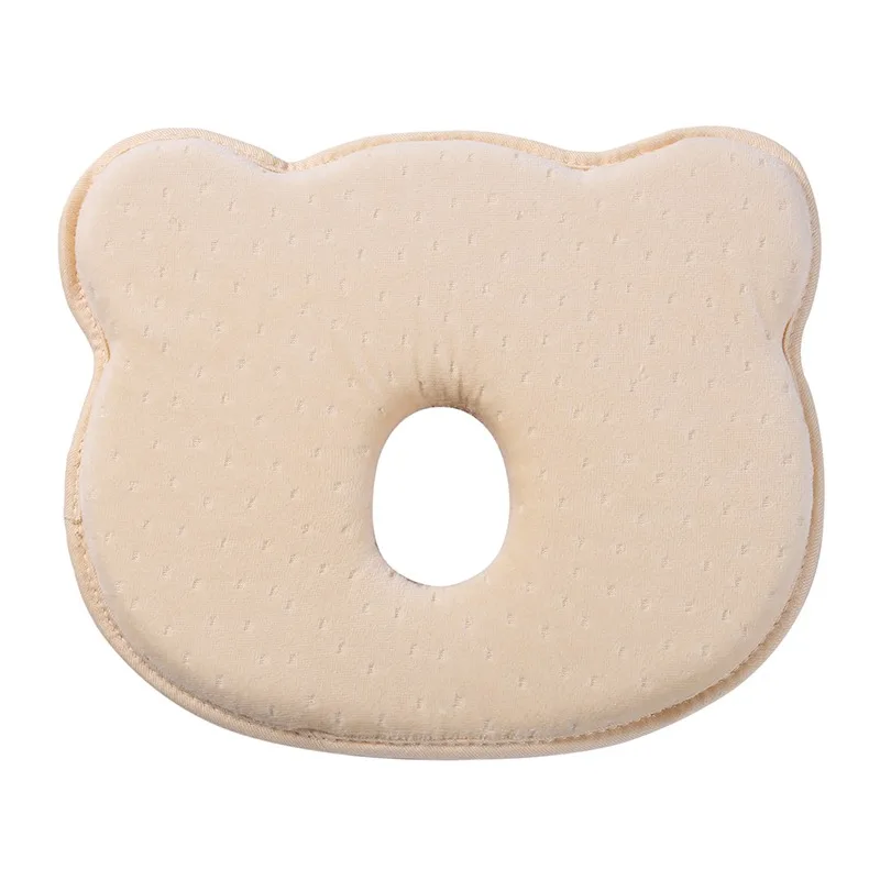 Cotton Memory Foam Baby Pillow - Newborn Center Head Pillow for Infants Soft Supportive Sleep Aid