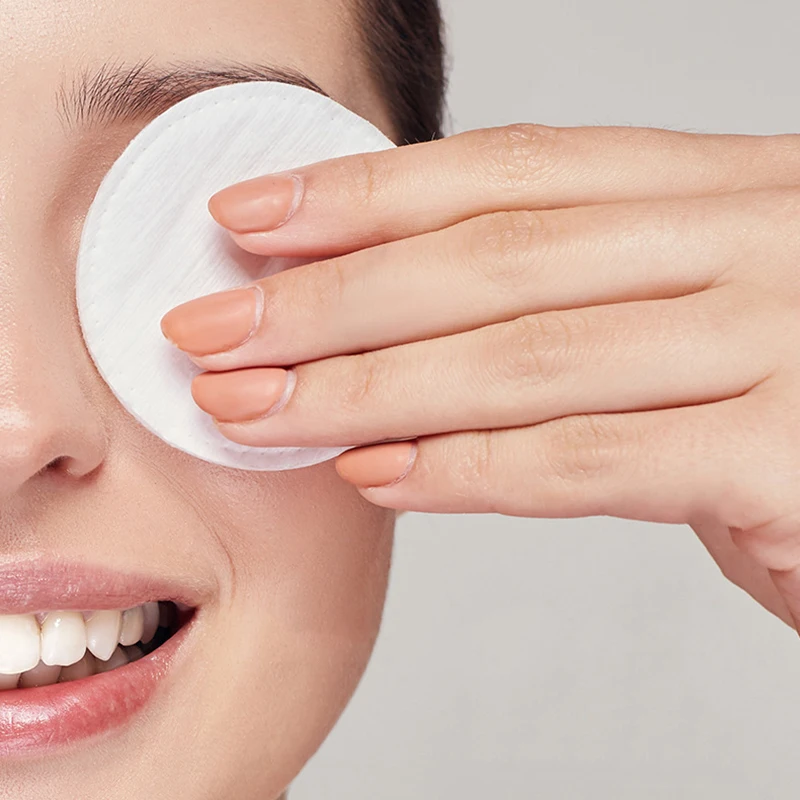 100 unids/pack Facial suave y transpirable almohadilla de algodón redonda maquillaje suave removedor de esmalte de uñas almohadillas de limpieza herramienta de eliminación diaria