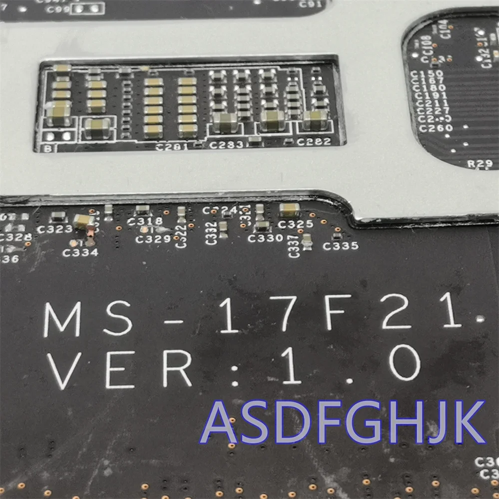 Imagem -06 - Placa-mãe Genuína do Portátil para Msi Ms17f2 Gf73 Gf75 Série I7-9750h Gtx1050mti Ms-17f21 Ver 1.0 Teste