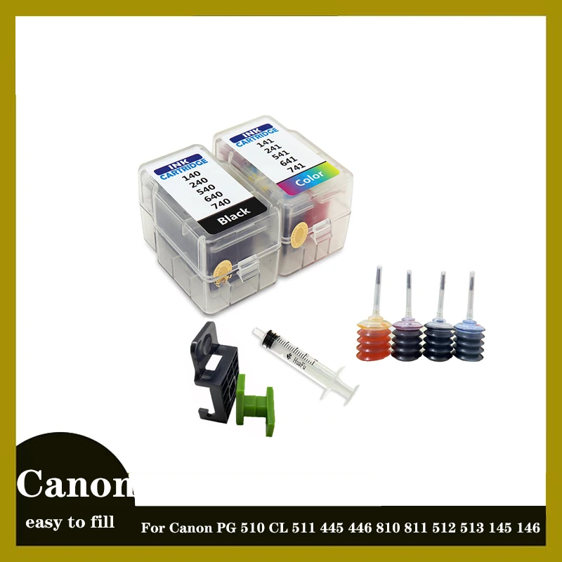 Smart Ink Cartridge Refill Kit For Canon PG 510 CL 511 445 446 810 811 512 513 145 146 245 246 745 746 545 XL Ink Cartridges