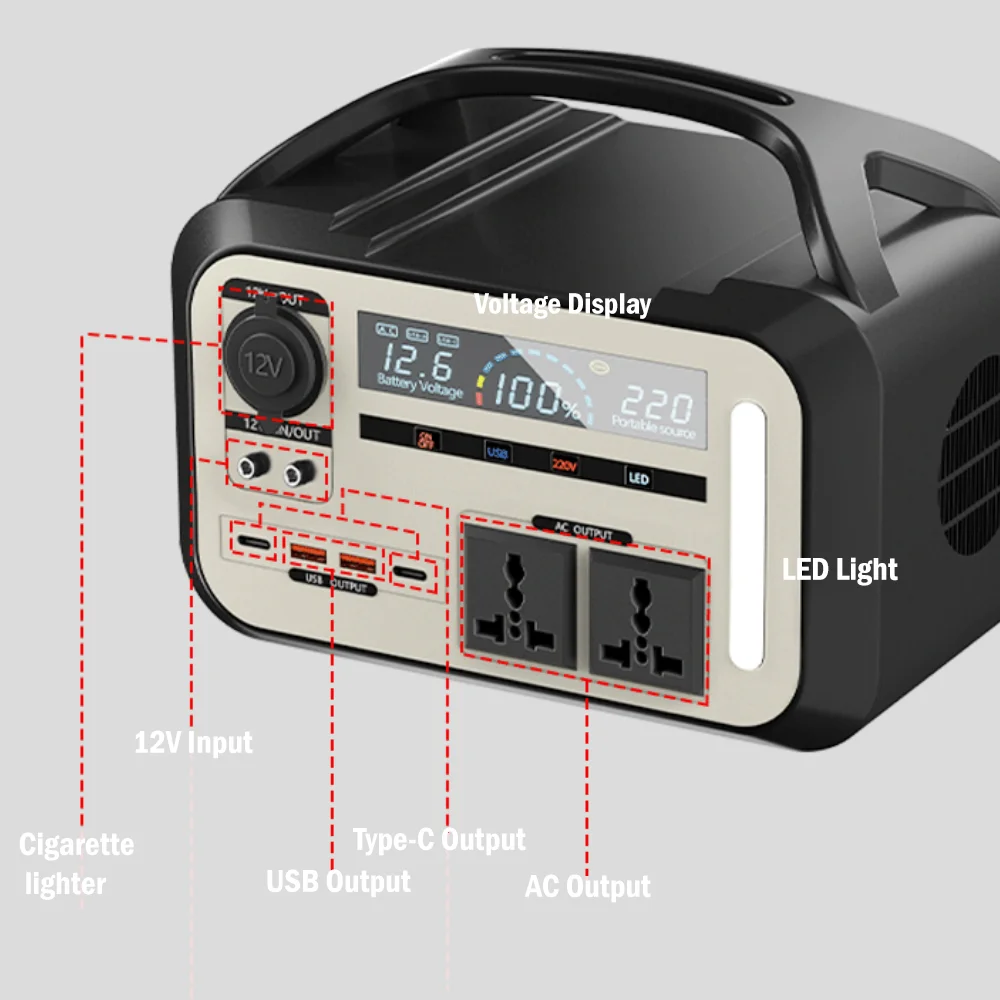 Large Capacity Portable Energy Storage 900W 800Wh  Portable Charging Station Outdoor Camping Emergency Energy Storage boiler