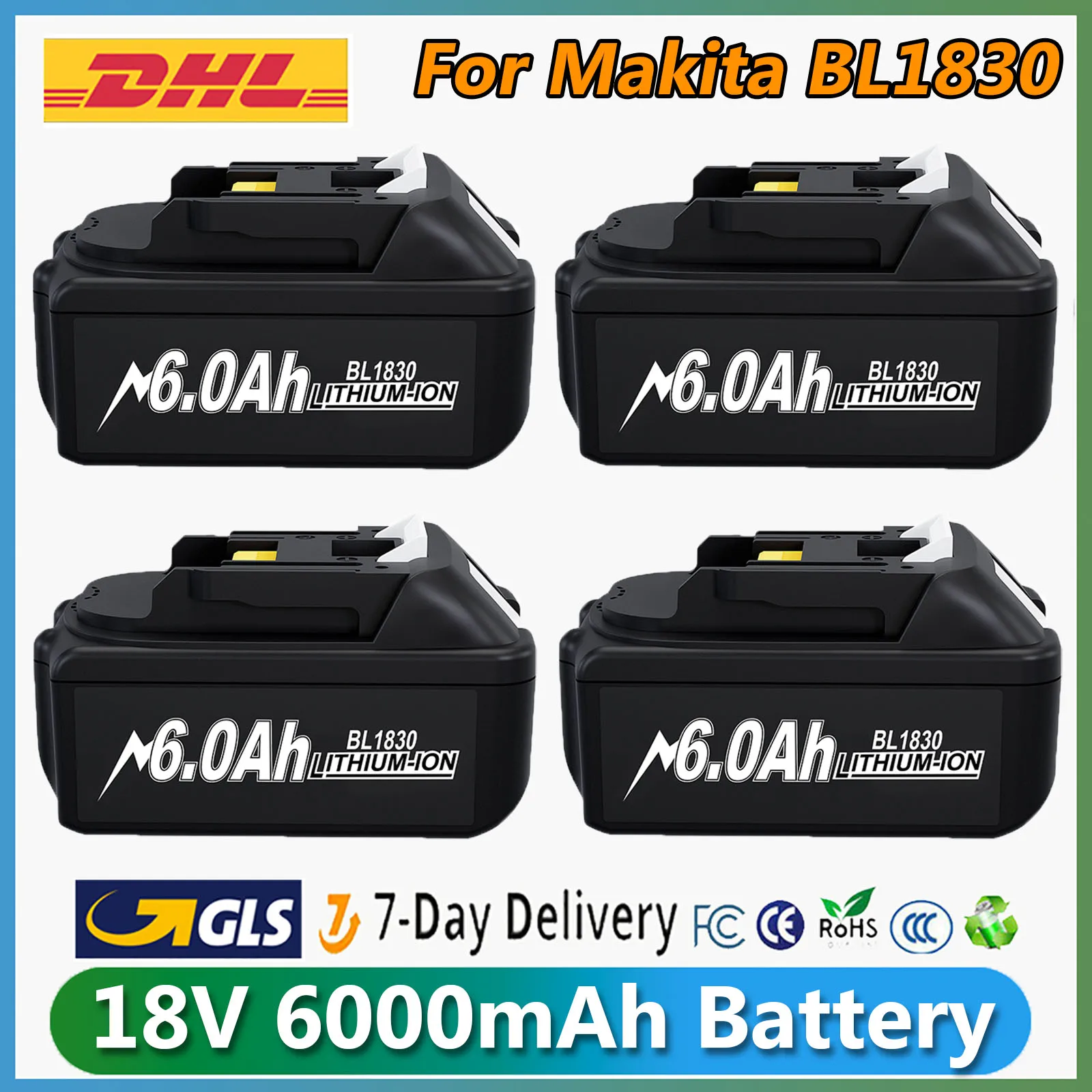 For Makita BL1830 Rechargeable Battery 6.0Ah Battery 18V BL1830 BL1815 BL1860 BL1840 Replacement Power Tool Replacement Battery