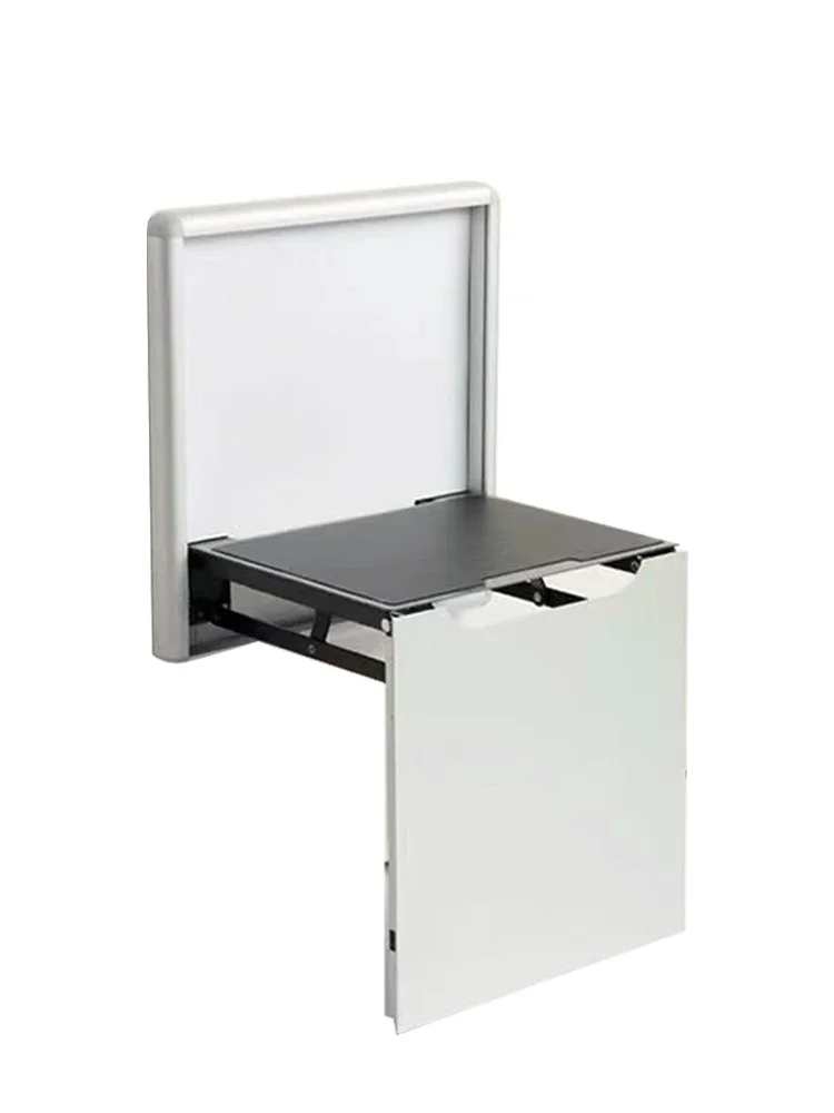 

Shoe change folding stool Retractable wall-mounted shrinkage stool Wall-mounted backrest Shoe cabinet Wardrobe stool