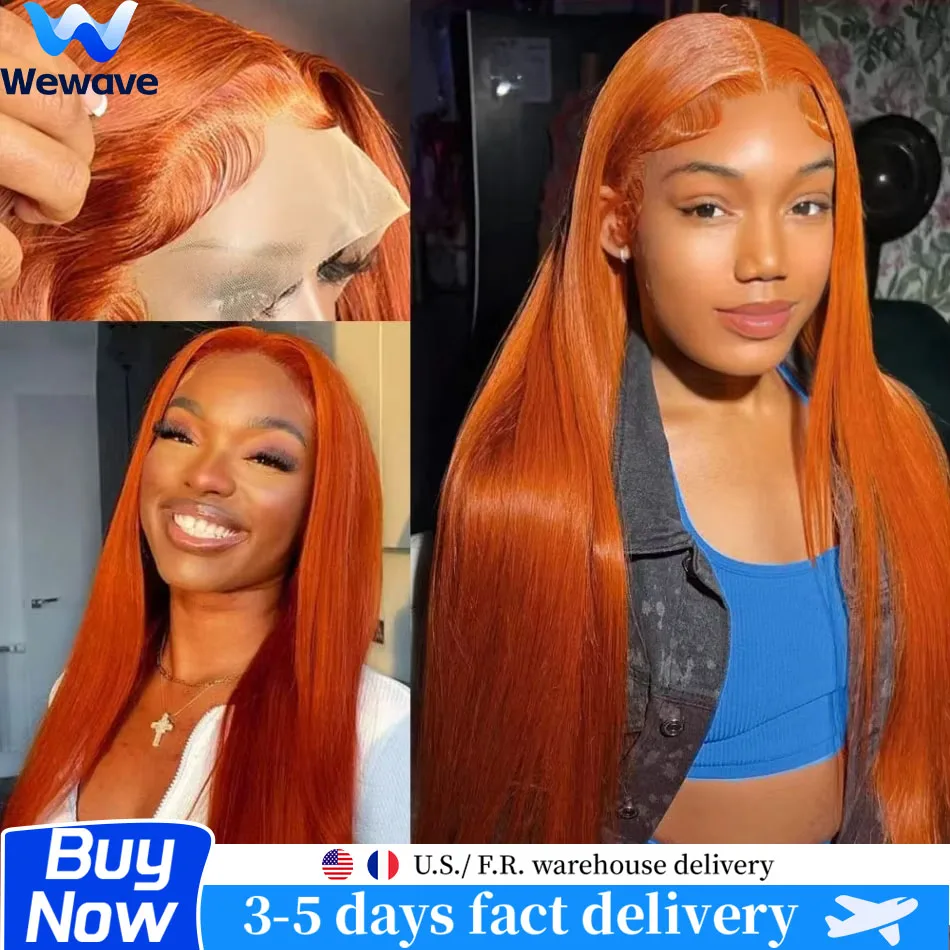 

Wewave Straight Wig Straight Human Hair Wigs Bone Straight Wig Ginger Wig 350 HD Lace Wig 13x6 Brazilian Hair Flash Sale