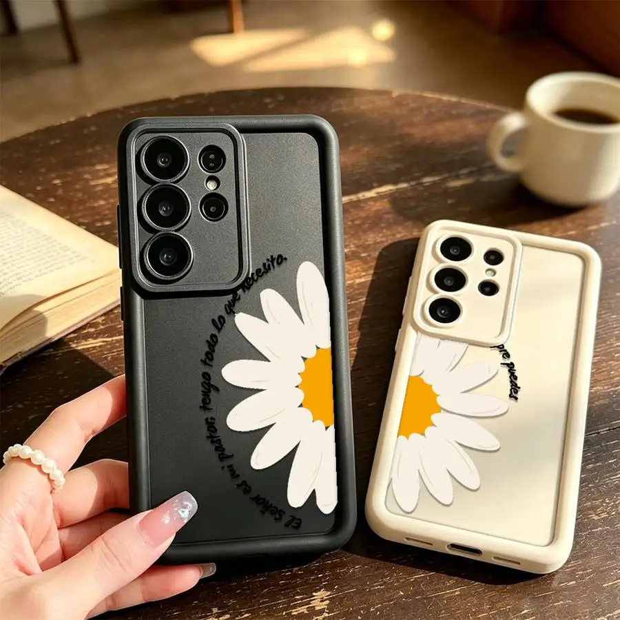 Case for Samsung Galaxy S26 Ultra S24 Plus S22 S25 S25 Edge S20FE S23 FE S24Ultra S21 Phone Cover Chamomile Flower