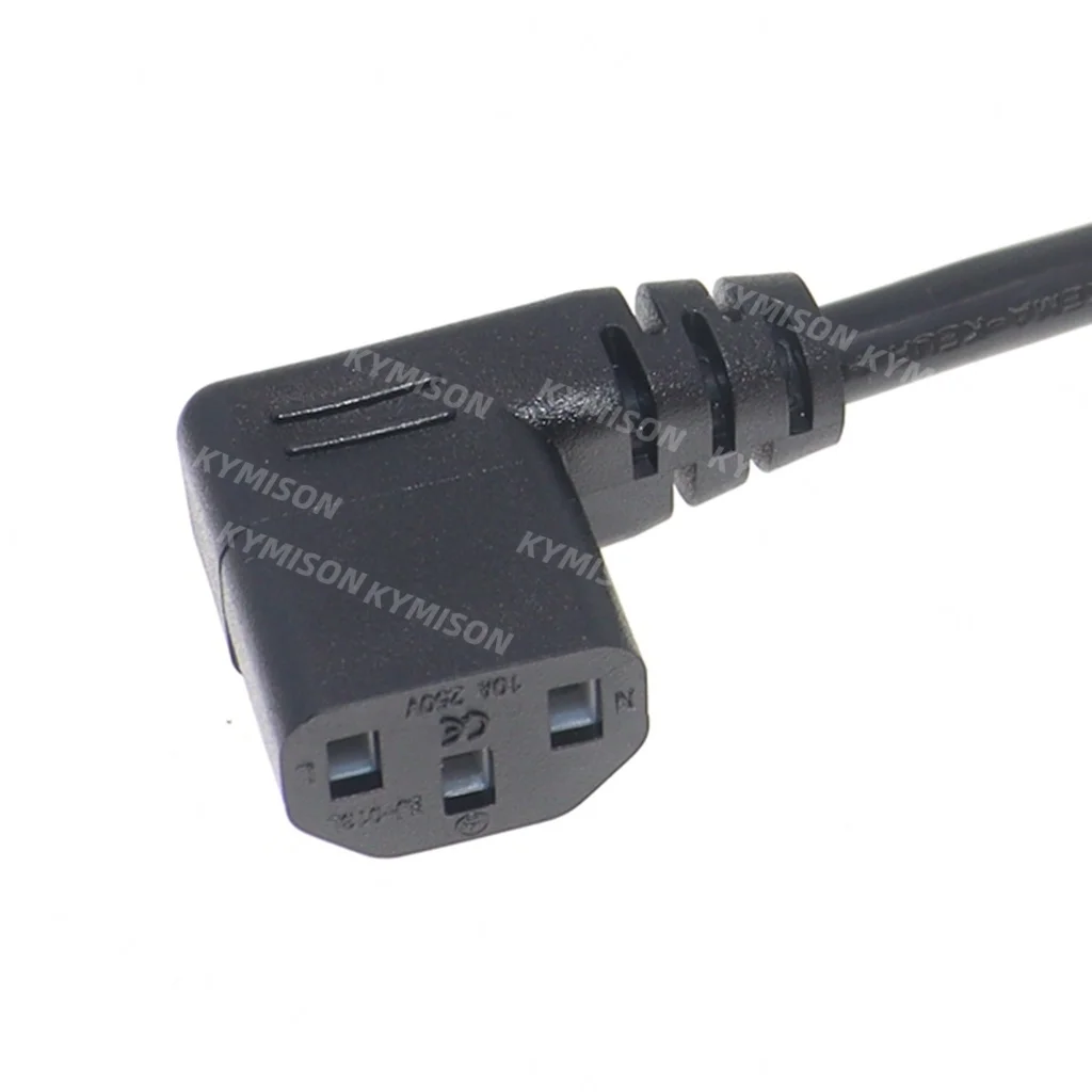 1.8m IEC C13 Right Angle Adapter Lead Cord European Schuko CEE7/7 Extension Cable VDE Angle Power cord