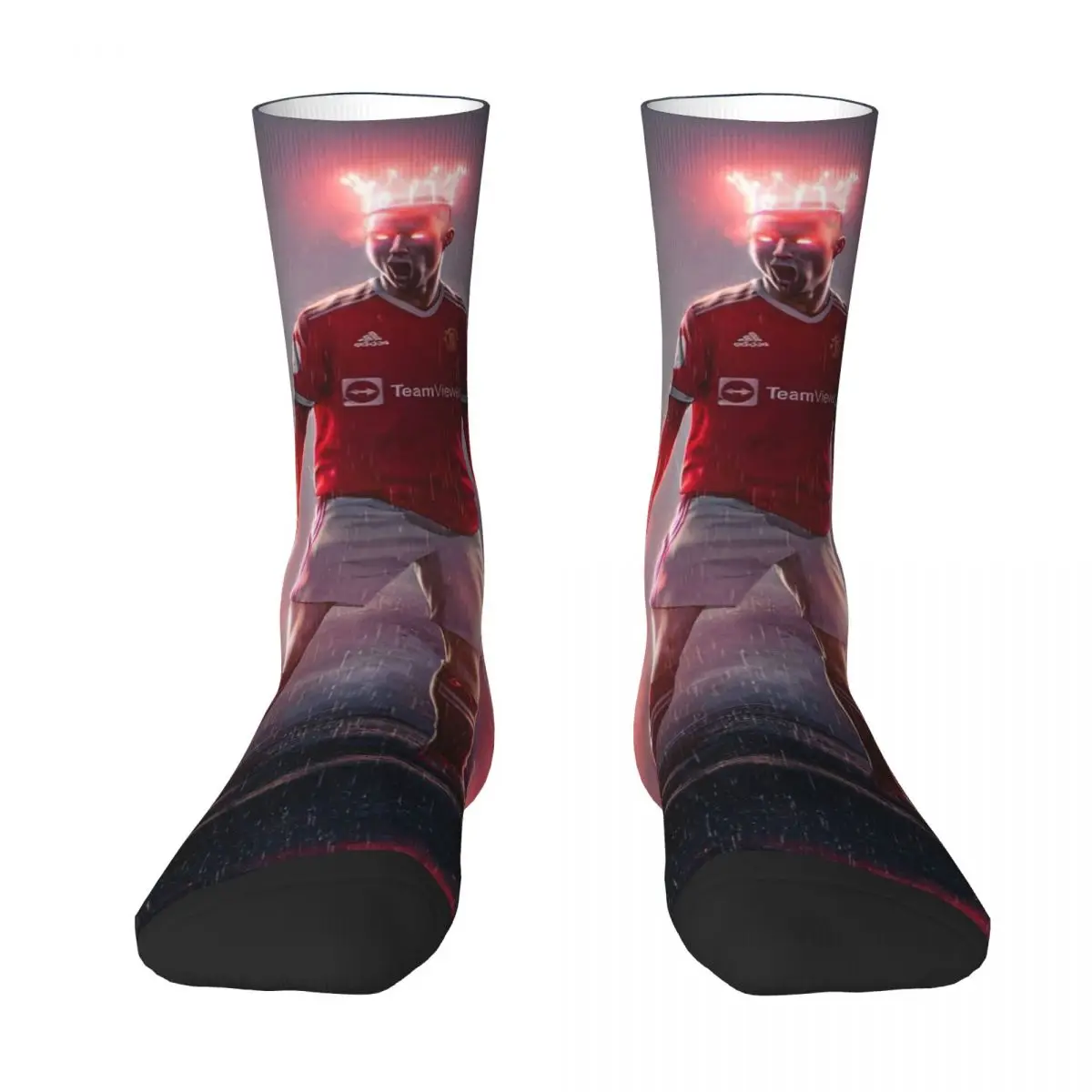 Cool Men Socks Football Cr7 Accessories Comfortable Soccer Cristianos Dress Socks All Season