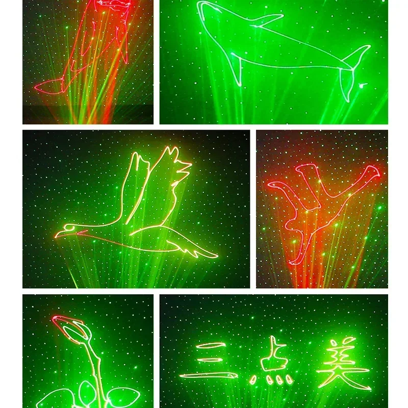 Luz de projeção a laser de animação colorida 3D Barra de Natal KtV Feixe de animação de palco DJ Disco Luz laser