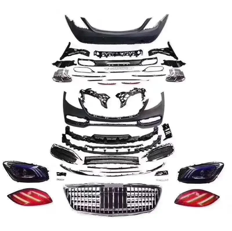 Car Font Back Bumpers Maybach Body Kit For Mercedes  S Class W222 S550 Bodykit Upgrade To Maybach Model