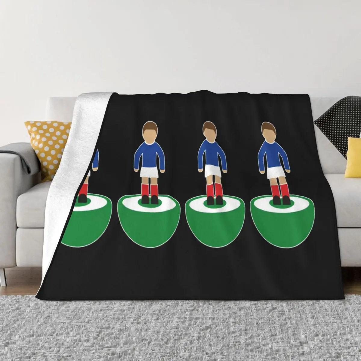 Subbuteo Back Four Portsmouth Blue All Sizes Spring Discount Logo Text Oversize Style Summer Style Game Throw Blanket