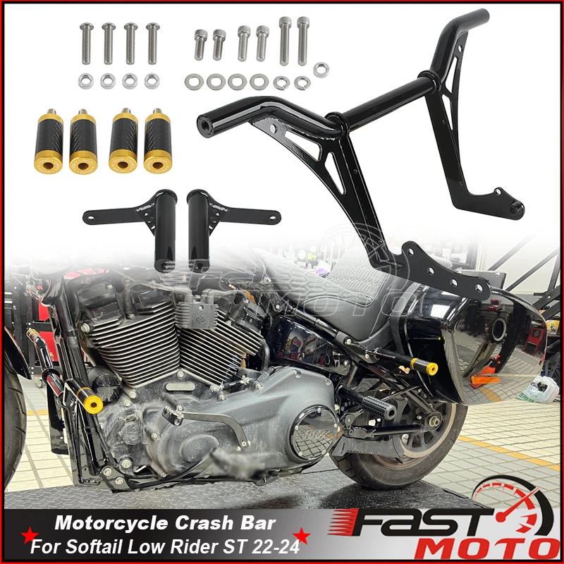 Suwaki motocyklowe osłona paska awaryjnego dla Harley Lowrider ST FXLRST Low Rider ST 2022-24 paski awaryjne silnika suwak zderzaka Protector