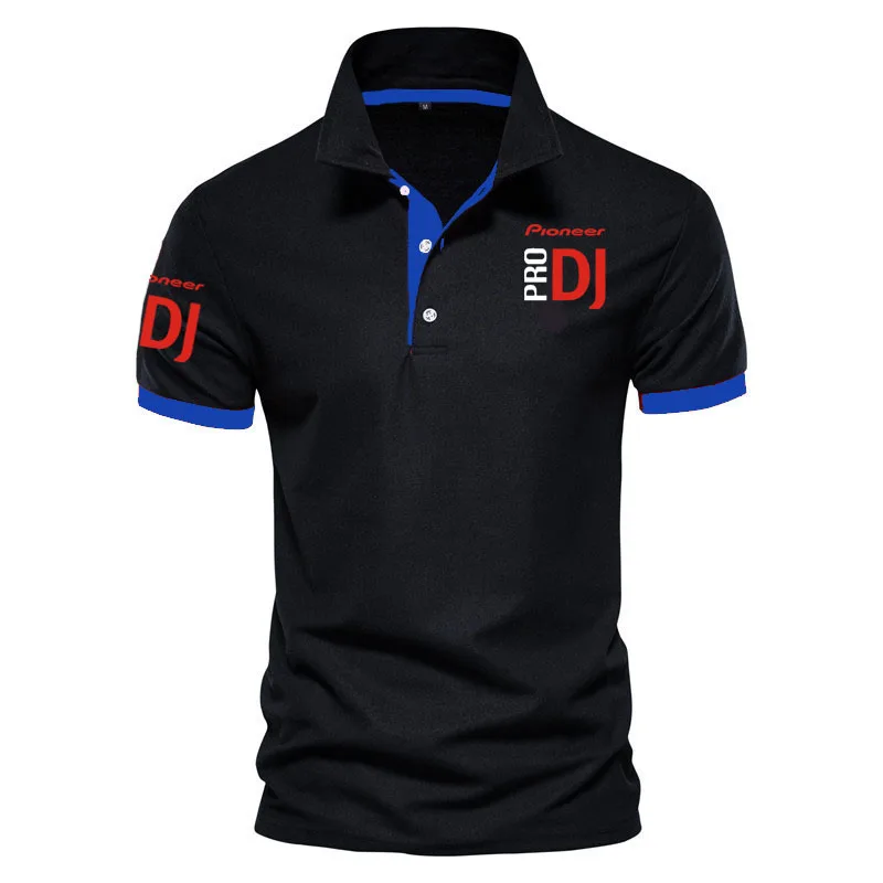 Classique simple minceur hommes POLO dj Pioneer pro imprimé hip-hop à la mode hommes T-shirt été 30% coton haut pour hommes