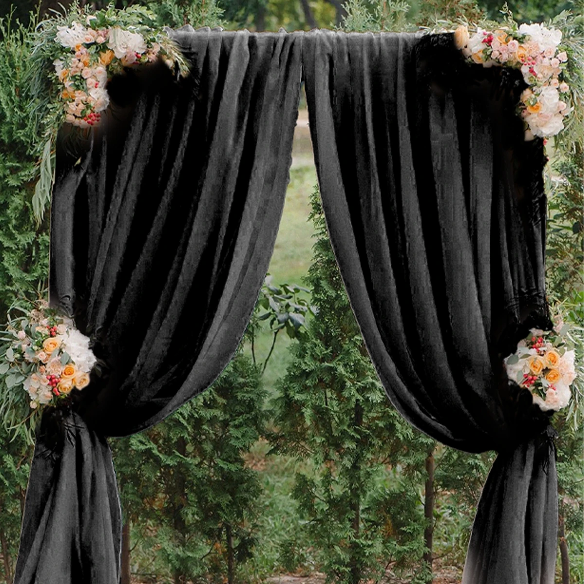 Wedding Arch Drape Chiffon Fabric Draping Curtain Drapery Wedding Stage Backdrop Draping Hanging Decor Ceremony Reception Decor