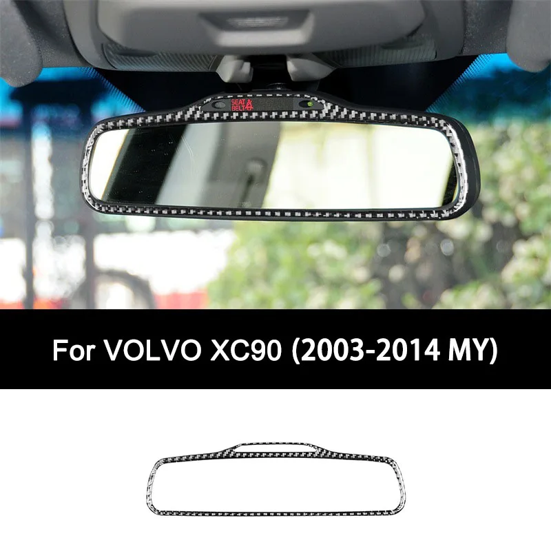

For VOLVO XC90 (2003-2014), Premium Carbon Fiber Interior Rearview Mirror Frame Interior Sticker Personalized Auto Accessories