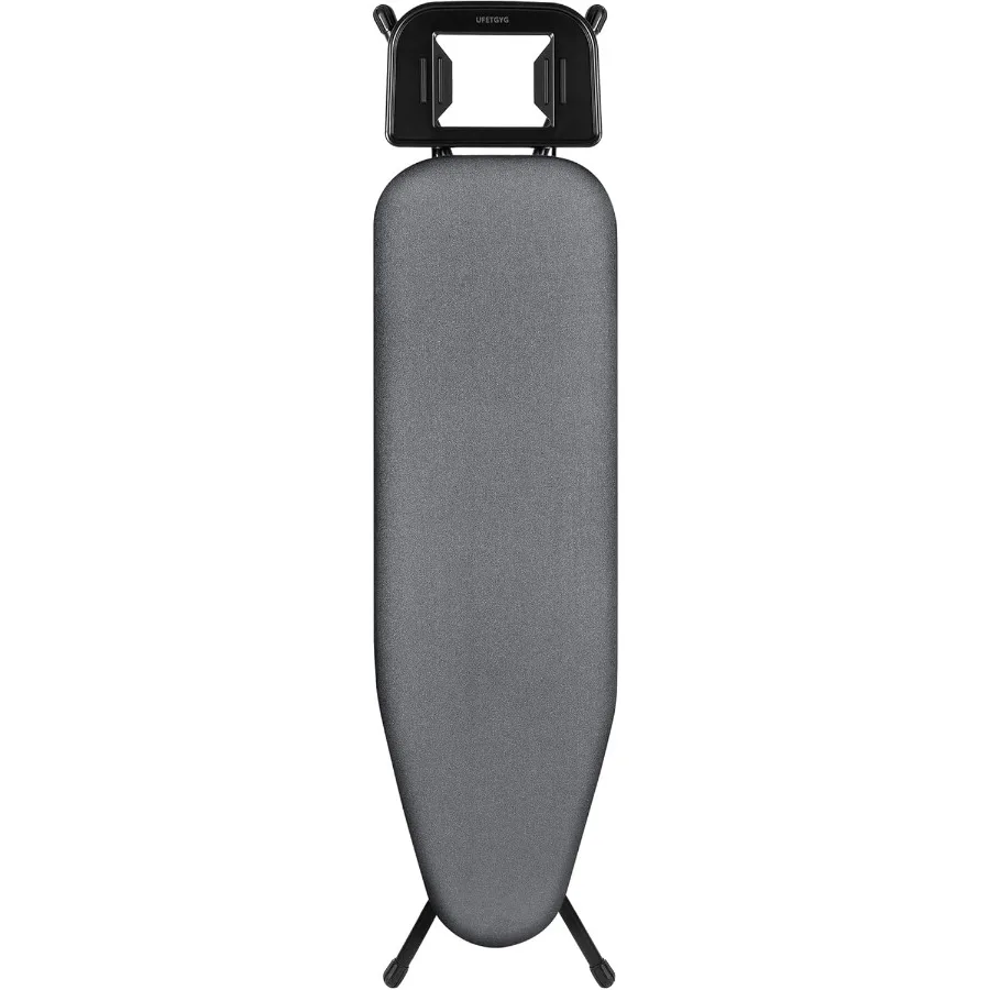 

Classic Ironing Board 43" X 13" W/with Iron Rest | Full Metal Construction| Height Adjustable | Heat & Scorch Resistant Fabric |