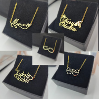 Customized Name Necklaces Personalised for Women Stainless Steel Personalized Necklace Letter Heart Butterfly Pendant Jewelry