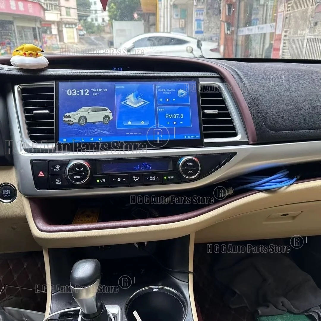

12.3inch Multimedia Android 14 Screen Car Radio GPS Navigation Stereo For Toyota Highlander 2015-2020 CarPlay Player Head unit