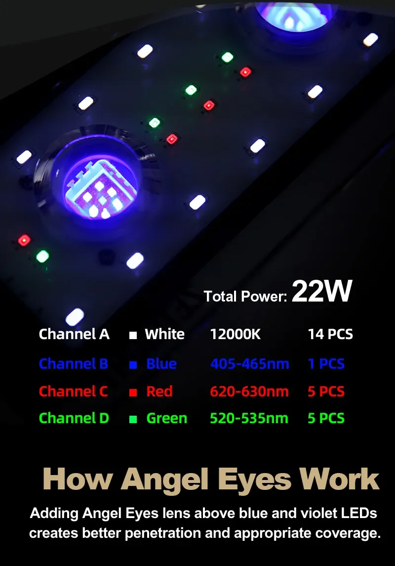 Zetlight-za-1201ai led luz para aquário, coral, tanque de recife