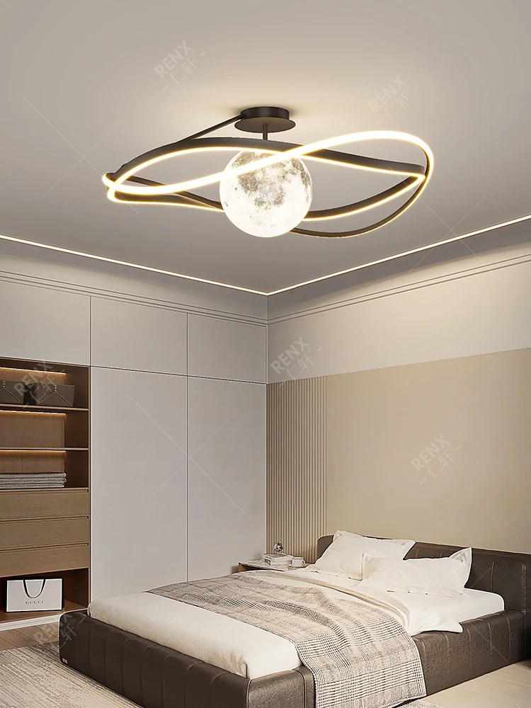 Minimalist living room light modern simple moon ceiling light creative planet bedroom light dining room