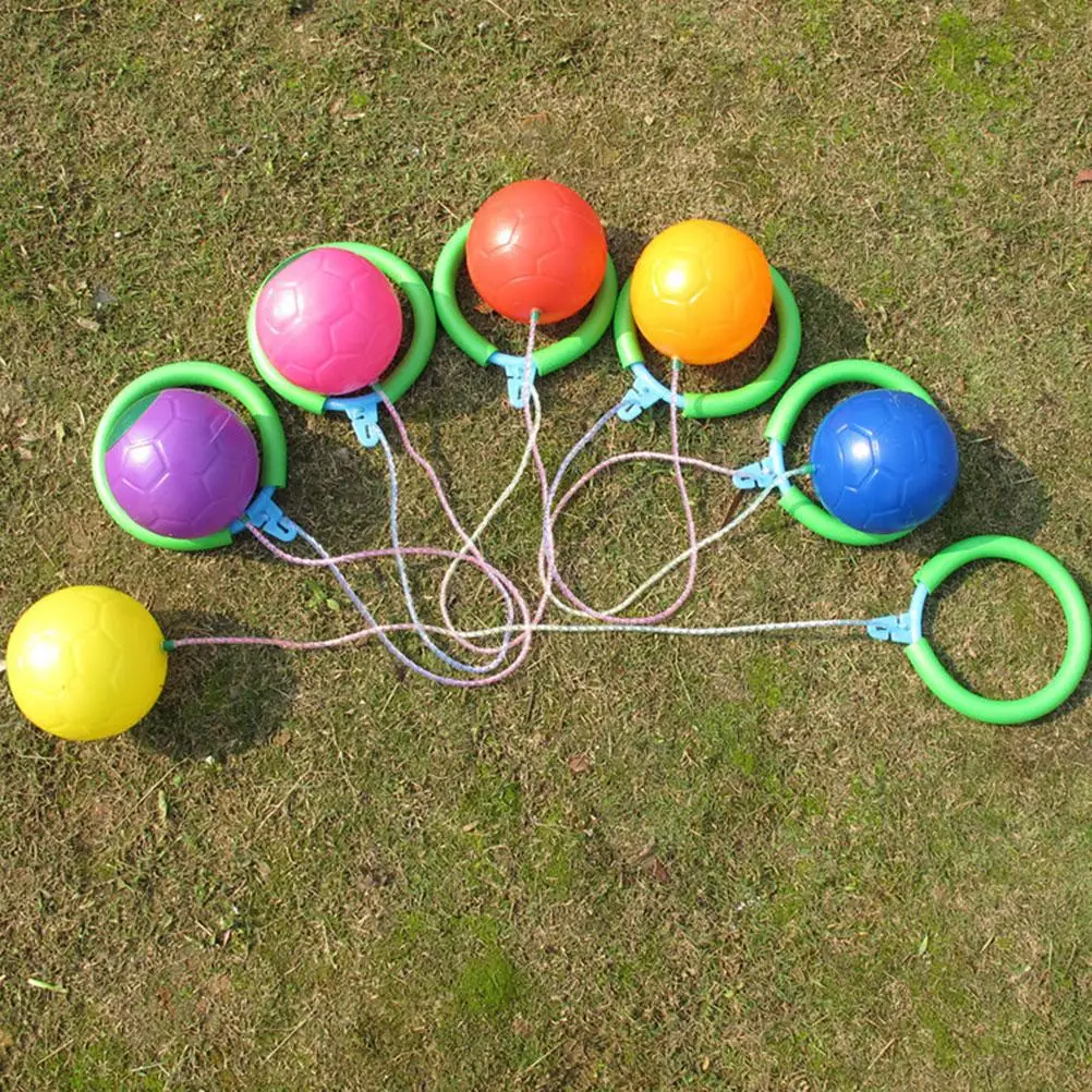Palla da salto con anello in spugna, palline sportive, gioco fitness per bambini, giocattoli per saltare, altalena alla caviglia