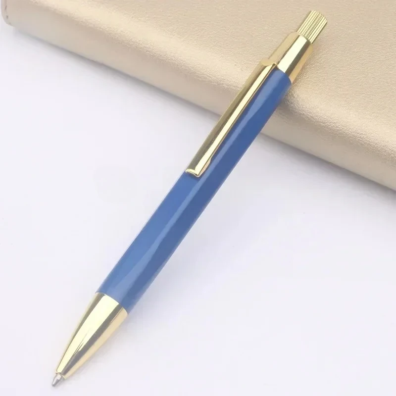 

High Quality Press Green Black ROX Ballpoint Pen Retractable Luxury Metal Blue Ink Pen Writing School Supplies Stationery