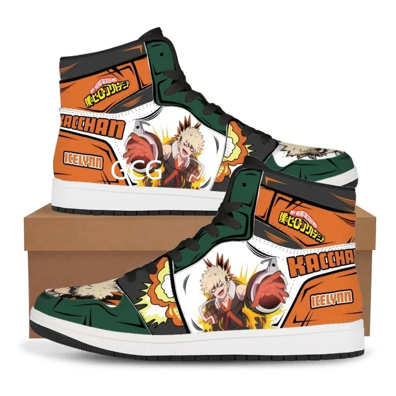 Bakugou Katsuki men's shoes Japanese Anime hero academia shoes Midoriya Izuku hero High top sports shoe superhero sneakers gift