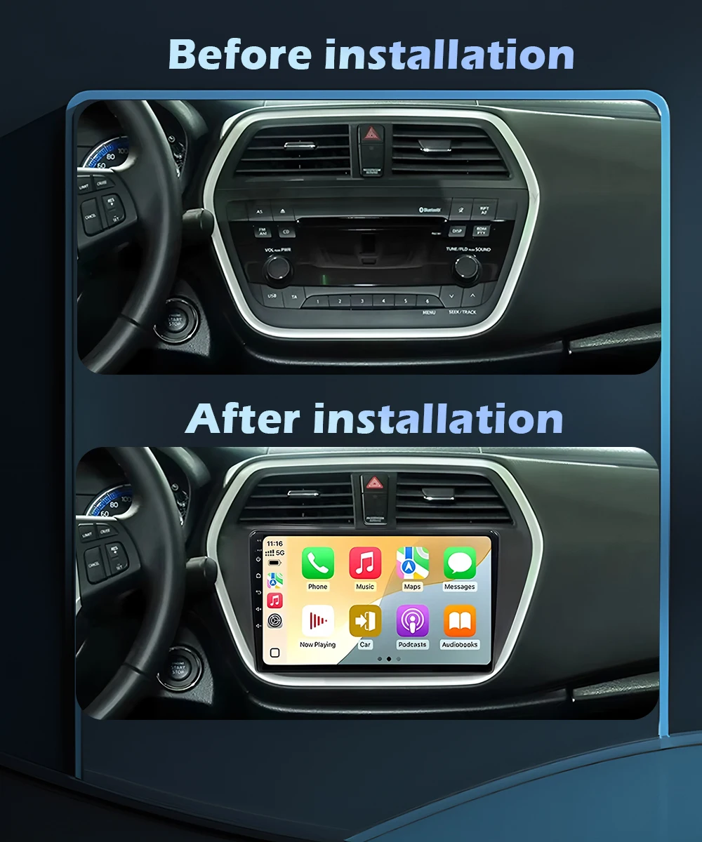 Car Radio GPS Multimedia Player For Suzuki SX4 S-Cross 2014 2015 2016 2017 Wireless Carplay DSP WIF 4G Android 16 Bluetooth 9