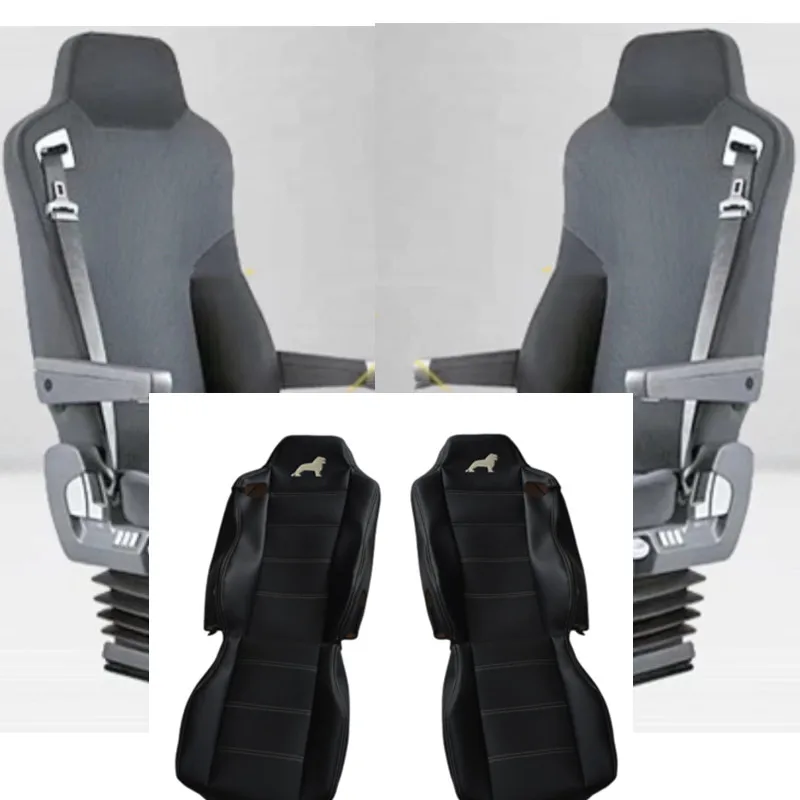 1+1 Full Seat Covers Suitable for Heavy Truck  MAN TGA TGS TGM NTS Chair  Imitation Leather Four Seasons