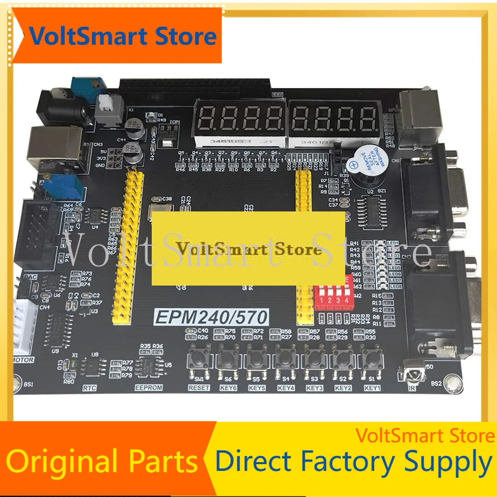 VoltSEducational FPGA CPLD Learning Kit For Altera EPM570 With USB Download, ADC DAC, Stepper Motor, UART, PS2, VGA