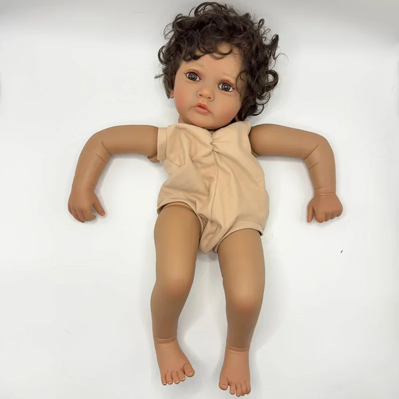 

Набор Кукол реборн 24 дюйма, Ayana 3D с оттенком кожи, видимыми венами и необработанным телом из ткани, детали для кукол «сделай сам»