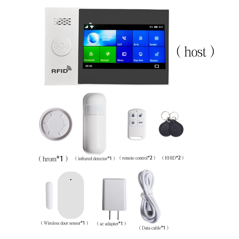 

Tuya Wireless Home WIFI GSM Home Security With Motion Detector Sensor Burglar Alarm System APP Control Support Alexa